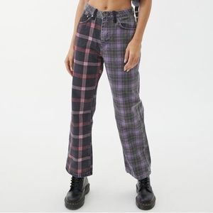 Ragged Priest split leg plaid jeans